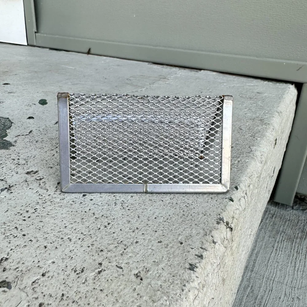Silver Steel Mesh Business Card Holder